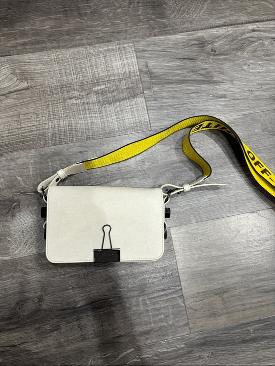 Off-White Handbags - Off-White Mini Leather Binder Clip Bag